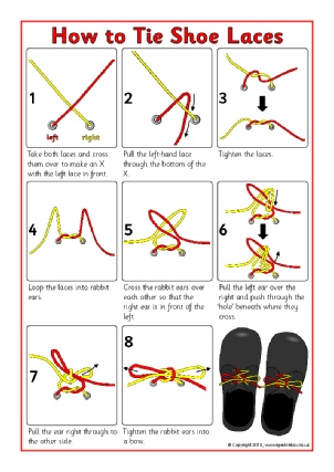 step by shoe lacing guide